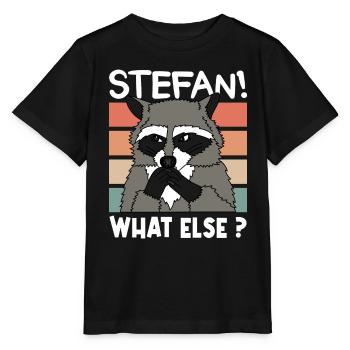 RACCOON RACOON STEFAN Christmas Gift - Stanley/Stella MINI CREATOR Kids’ T-Shirt - black - Front - Mikhail (115cm)