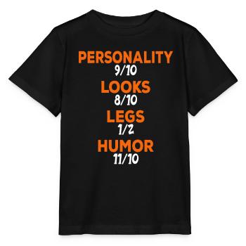 Leg surgery wheelchair lost leg - Stanley/Stella MINI CREATOR Kids’ T-Shirt - black - Front - Mikhail (115cm)