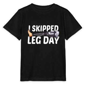 Leg surgery wheelchair lost leg - Stanley/Stella MINI CREATOR Kids’ T-Shirt - black - Front - Mikhail (115cm)