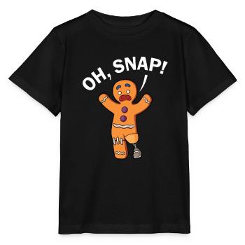 Leg surgery wheelchair lost leg - Stanley/Stella MINI CREATOR Kids’ T-Shirt - black - Front - Mikhail (115cm)