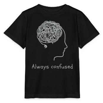 Always confused - Stanley/Stella Kinder T-Shirt MINI CREATOR  - Schwarz - Vorne - Mikhail (115cm)