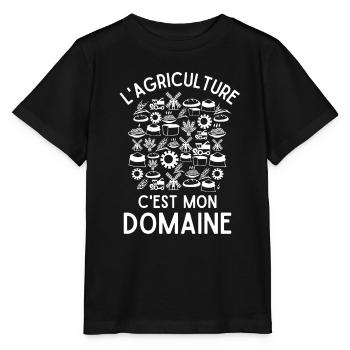 Agriculture est mon domaine 2 - T-shirt bio MINI CREATOR Stanley/Stella Enfant - noir - Devant - Mikhail (115cm)