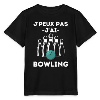 BOWLING 2 - T-shirt bio MINI CREATOR Stanley/Stella Enfant - noir - Devant - Mikhail (115cm)