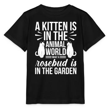 Ein Kätzchen Ist In Der Tierwelt - Stanley/Stella Kinder T-Shirt MINI CREATOR  - Schwarz - Vorne - Mikhail (115cm)