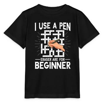 Solve crossword puzzles - Stanley/Stella MINI CREATOR Kids’ T-Shirt - black - Front - Mikhail (115cm)