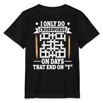 Résoudre des mots croisés - T-shirt bio MINI CREATOR Stanley/Stella Enfant - noir - Devant - Mikhail (115cm)