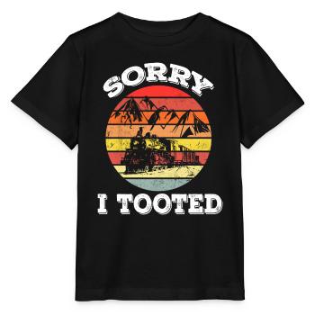 Sorry I Tooted - Rétro - T-shirt bio MINI CREATOR Stanley/Stella Enfant - noir - Devant - Mikhail (115cm)