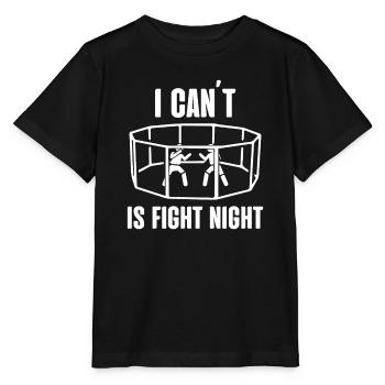 Je ne peux pas c’est la nuit du combat, MMA - T-shirt bio MINI CREATOR Stanley/Stella Enfant - noir - Devant - Mikhail (115cm)