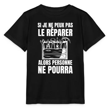 Meilleur réparateur 2 - T-shirt bio MINI CREATOR Stanley/Stella Enfant - noir - Devant - Mikhail (115cm)