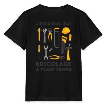 Bricoleur à plein temps - T-shirt bio MINI CREATOR Stanley/Stella Enfant - noir - Devant - Mikhail (115cm)