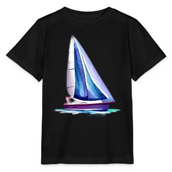 Sailing Sailing Sailing Sailing Ship Sailing Boat - Stanley/Stella MINI CREATOR Kids’ T-Shirt - black - Front - Mikhail (115cm)