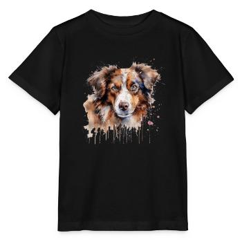 Berger australien - T-shirt bio MINI CREATOR Stanley/Stella Enfant - noir - Devant - Mikhail (115cm)