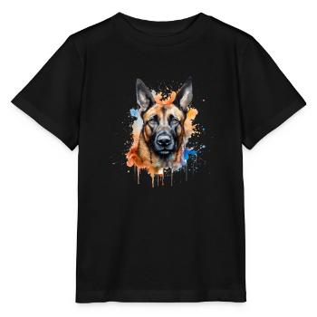 Belgian Malinois - Stanley/Stella Kinder T-Shirt MINI CREATOR  - Schwarz - Vorne - Mikhail (115cm)