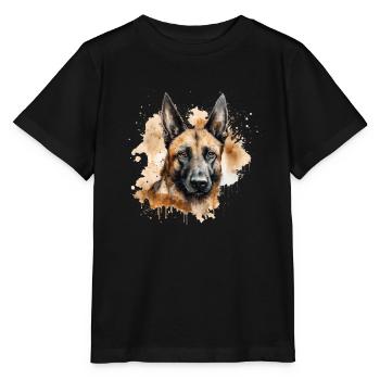 Belgian Malinois - Stanley/Stella Kinder T-Shirt MINI CREATOR  - Schwarz - Vorne - Mikhail (115cm)