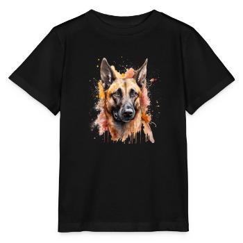 Belgian Malinois - Stanley/Stella Kinder T-Shirt MINI CREATOR  - Schwarz - Vorne - Mikhail (115cm)