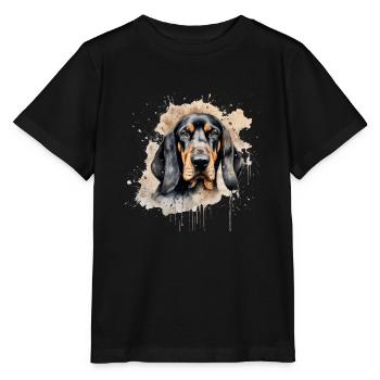 Black and Tan Coonhound - Stanley/Stella MINI CREATOR Kids’ T-Shirt - black - Front - Mikhail (115cm)