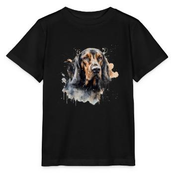 Black and Tan Coonhound - Stanley/Stella MINI CREATOR Kids’ T-Shirt - black - Front - Mikhail (115cm)