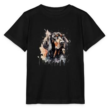 Black and Tan Coonhound - Stanley/Stella MINI CREATOR Kids’ T-Shirt - black - Front - Mikhail (115cm)