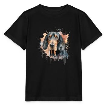 Black and Tan Coonhound - Stanley/Stella MINI CREATOR Kids’ T-Shirt - black - Front - Mikhail (115cm)