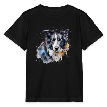 Border Collie - T-shirt bio MINI CREATOR Stanley/Stella Enfant - noir - Devant - Mikhail (115cm)