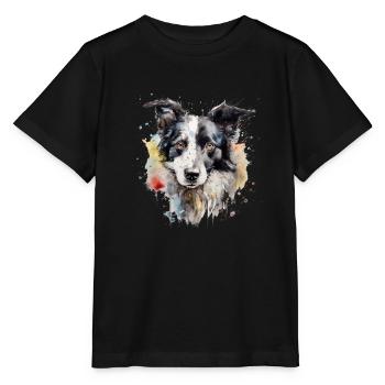 Border Collie - T-shirt bio MINI CREATOR Stanley/Stella Enfant - noir - Devant - Mikhail (115cm)