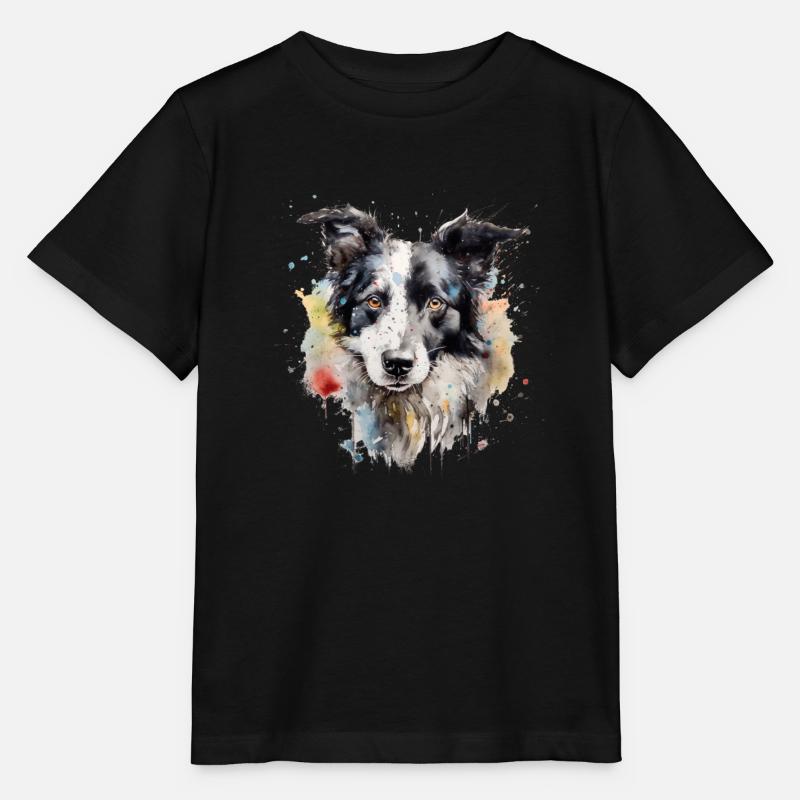 Border Collie - Stanley/Stella Kinder T-Shirt MINI CREATOR - Schwarz