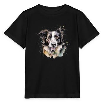 Border Collie - Stanley/Stella MINI CREATOR Kids’ T-Shirt - black - Front - Mikhail (115cm)