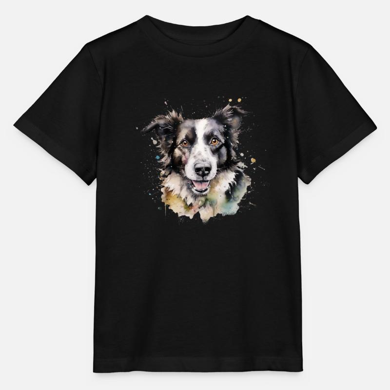 Border Collie - T-shirt bio MINI CREATOR Stanley/Stella Enfant - noir