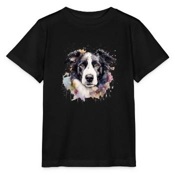 Border Collie - Stanley/Stella MINI CREATOR Kids’ T-Shirt - black - Front - Mikhail (115cm)