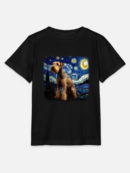 Airedale Terrier Van gogh starry night - Stanley/Stella Kinder T-Shirt MINI CREATOR - Schwarz