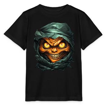 Halloween Spooky Cartoon Mummy - Stanley/Stella Kinder T-Shirt MINI CREATOR  - Schwarz - Vorne - Mikhail (115cm)
