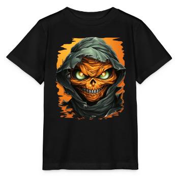 Halloween Spooky Cartoon Mummy - Stanley/Stella Kinder T-Shirt MINI CREATOR  - Schwarz - Vorne - Mikhail (115cm)