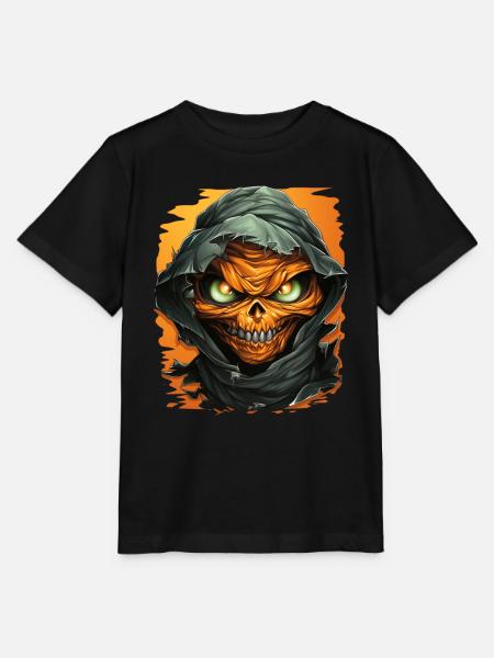 Halloween Spooky Cartoon Mummy - Stanley/Stella Kinder T-Shirt MINI CREATOR - Schwarz