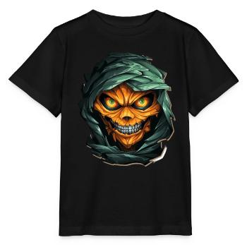 Halloween Spooky Cartoon Mummy - Stanley/Stella Kinder T-Shirt MINI CREATOR  - Schwarz - Vorne - Mikhail (115cm)