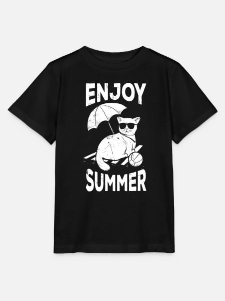 Genieß Den Sommer - Stanley/Stella Kinder T-Shirt MINI CREATOR - Schwarz