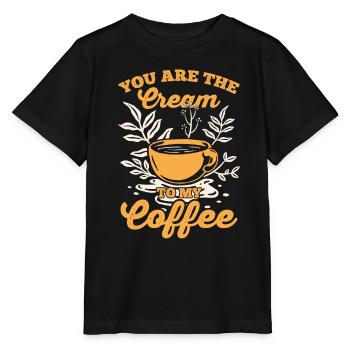 Du Bist Die Sahne Zu Meinem Kaffee - Stanley/Stella Kinder T-Shirt MINI CREATOR  - Schwarz - Vorne - Mikhail (115cm)