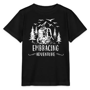 Embracing adventure - Stanley/Stella MINI CREATOR Kids’ T-Shirt - black - Front - Mikhail (115cm)