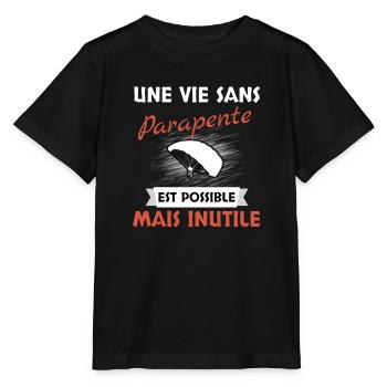 Parapente - T-shirt bio MINI CREATOR Stanley/Stella Enfant - noir - Devant - Mikhail (115cm)