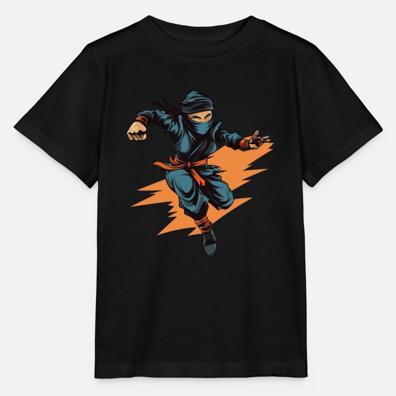 Charming Ninja Fighter I Ninja Girl I Ninja - Stanley/Stella Kinder T-Shirt MINI CREATOR  - Schwarz