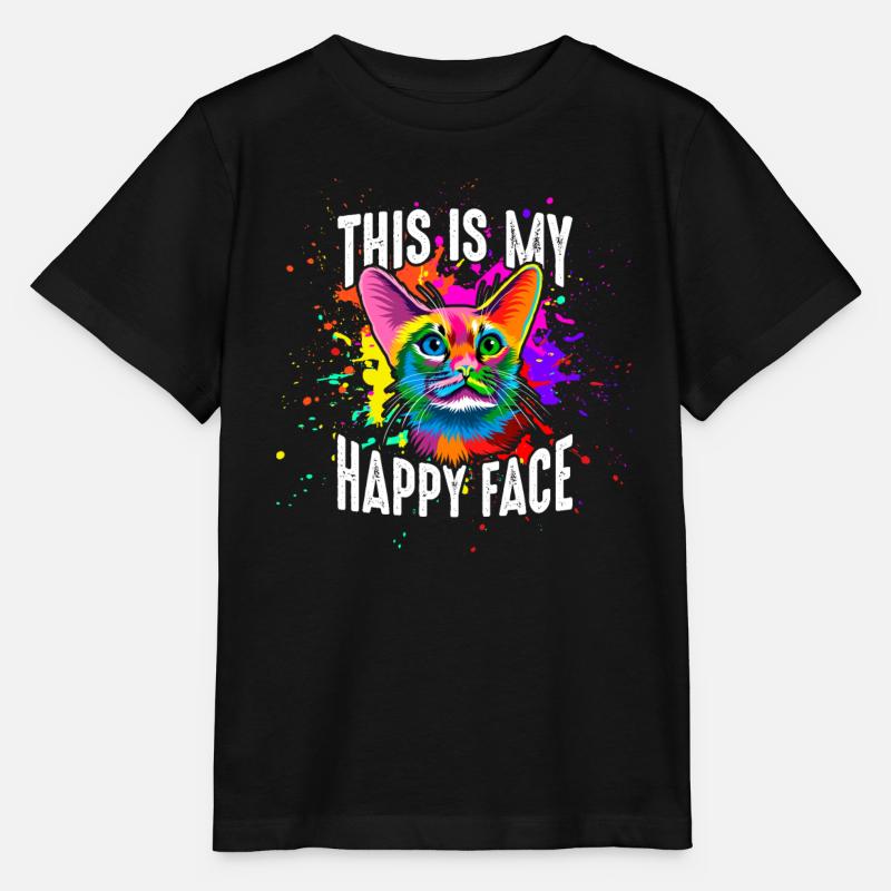C’est mon visage heureux - T-shirt bio MINI CREATOR Stanley/Stella Enfant - noir