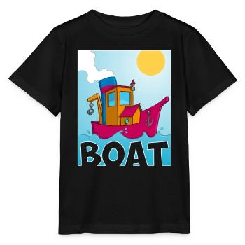 Buntes Bild eines lustigen Schleppers - Stanley/Stella Kinder T-Shirt MINI CREATOR  - Schwarz - Vorne - Mikhail (115cm)