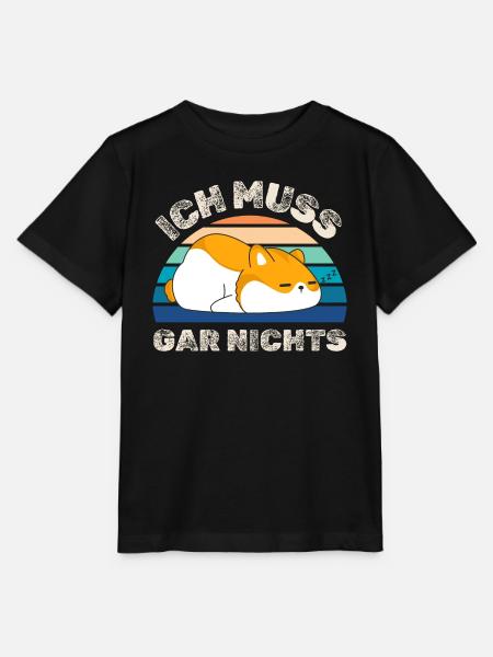 Ich muss gar nichts Hamster - Stanley/Stella Kinder T-Shirt MINI CREATOR - Schwarz