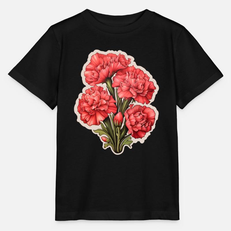 Nelken Carnation - Stanley/Stella Kinder T-Shirt MINI CREATOR  - Schwarz