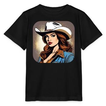 Fille de l’Ouest cool - T-shirt bio MINI CREATOR Stanley/Stella Enfant - noir - Devant - Mikhail (115cm)