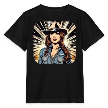 Fille de l’Ouest cool - T-shirt bio MINI CREATOR Stanley/Stella Enfant - noir - Devant - Mikhail (115cm)