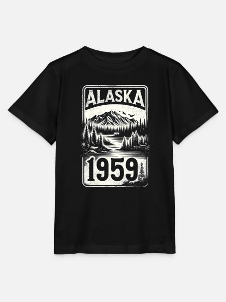 Alaska - Bundesstaat seit 1959 - Stanley/Stella Kinder T-Shirt MINI CREATOR  - Schwarz