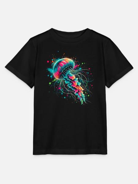 Bunte Qualle - Stanley/Stella Kinder T-Shirt MINI CREATOR - Schwarz