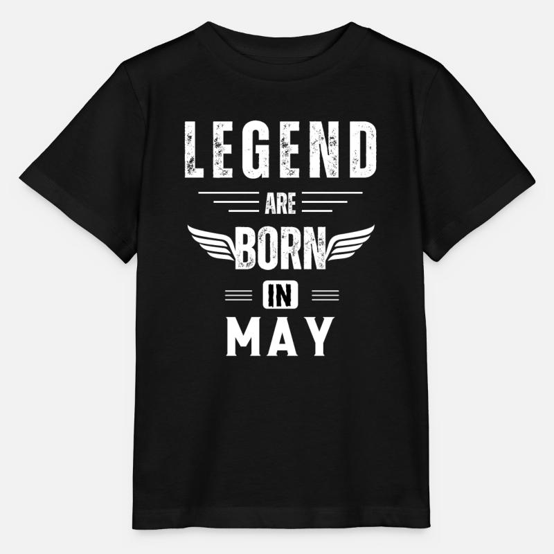 Legend sont nés en mai - T-shirt bio MINI CREATOR Stanley/Stella Enfant - noir
