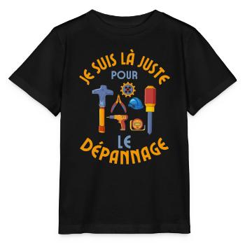 Je suis là juste pour le dépannage - T-shirt bio MINI CREATOR Stanley/Stella Enfant - noir - Devant - Mikhail (115cm)