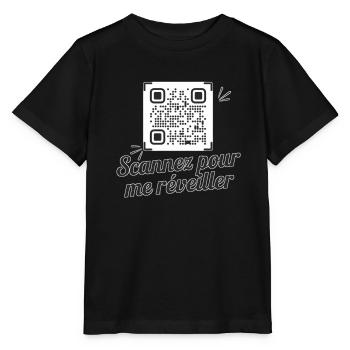 Scannez pour me réveiller - T-shirt bio MINI CREATOR Stanley/Stella Enfant - noir - Devant - Mikhail (115cm)